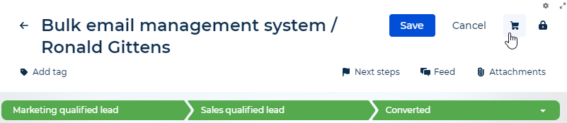 Fig. 3 Create an order based on lead