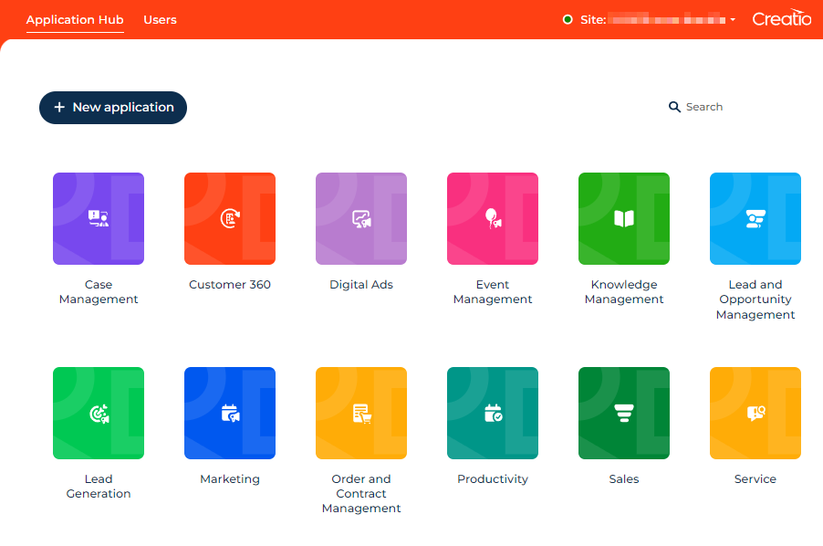 Fig. 1 CRM bundle apps in the Application Hub