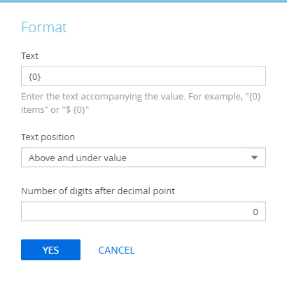 Fig. 16 Metric data format setup window