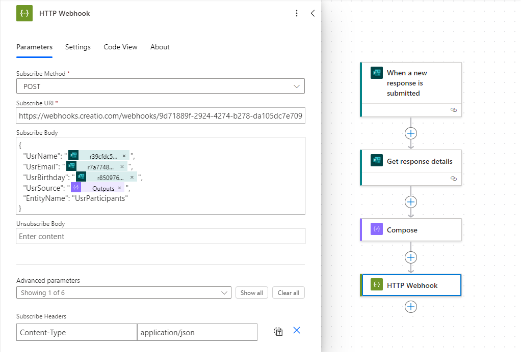 Fig. 13 HTTP webhook action