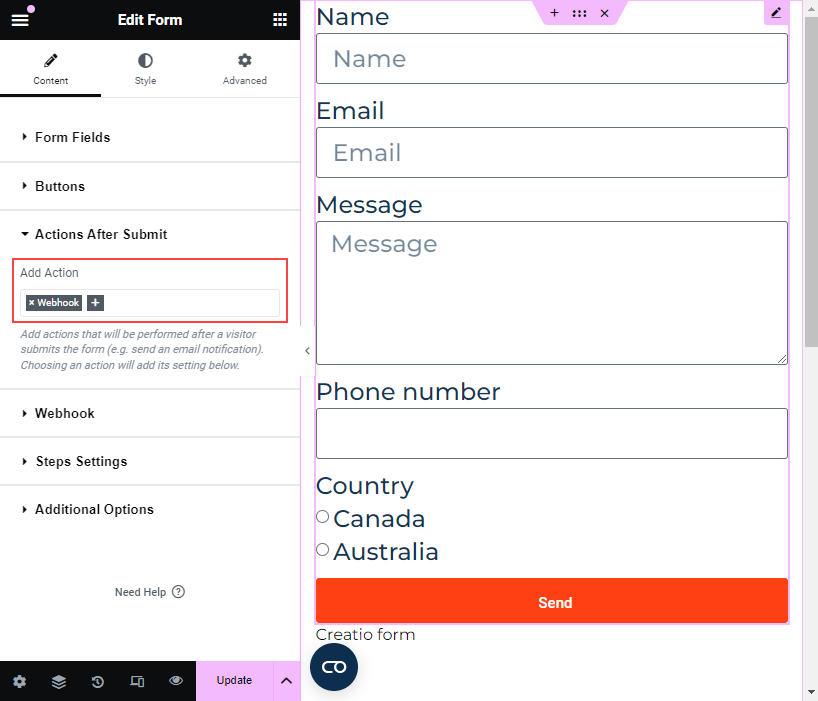 Fig. 4 Add webhook