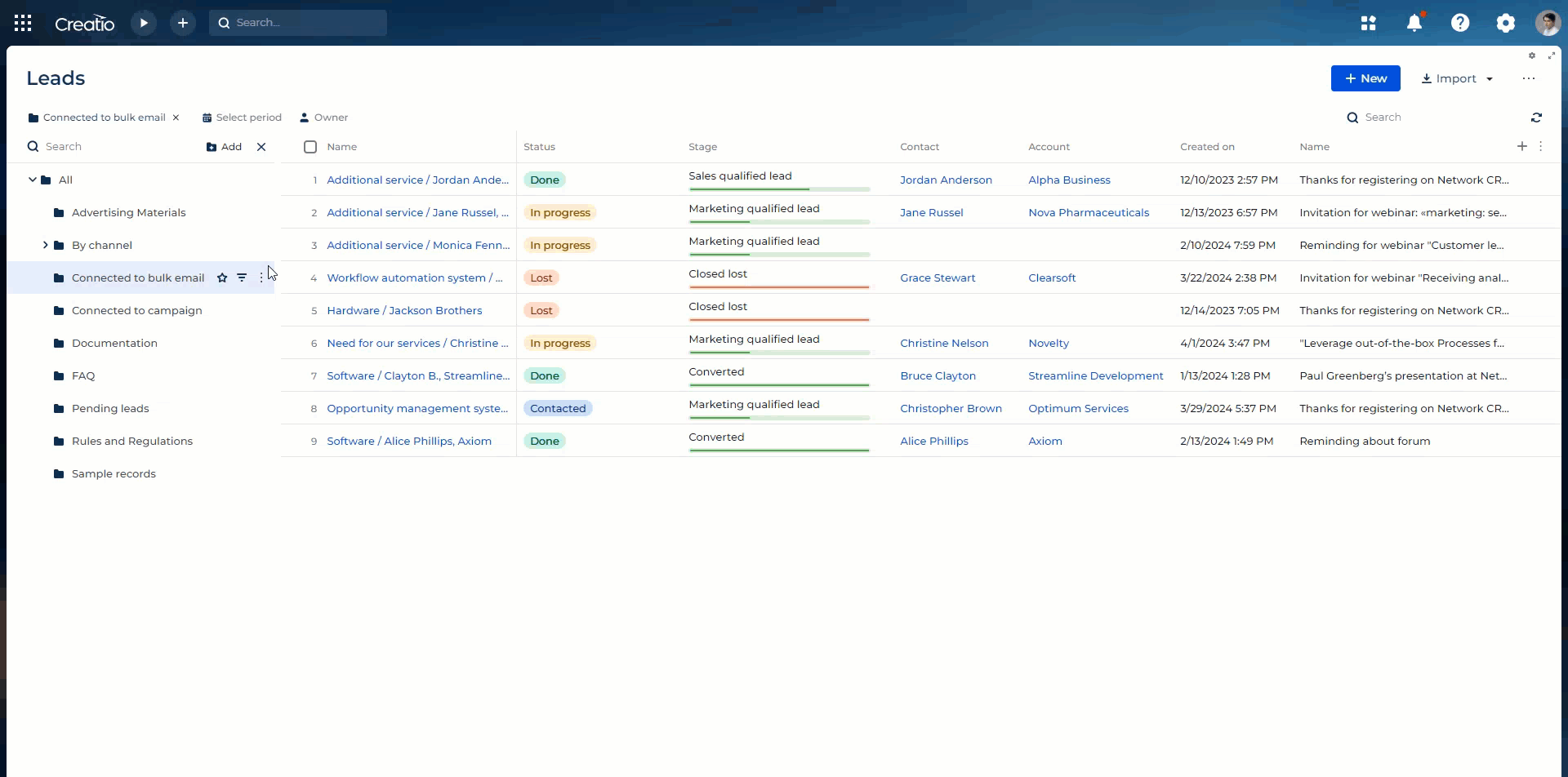 List that has different columns for different folders