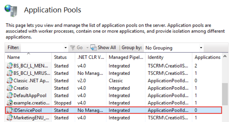 Fig. 2 Identity Service pool