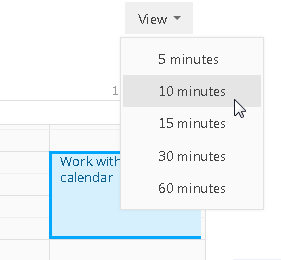 Fig. 3 Changing the calendar scale