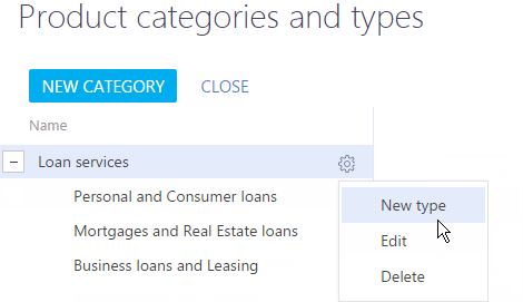 Fig. 4 Adding a new product type to a category