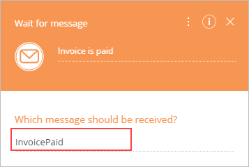 Fig. 5 Example of the Wait for message intermediate event that catches the corresponding message