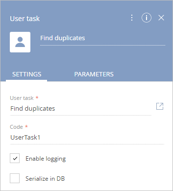 Fig. 1 The User task element setup area