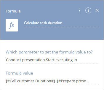 Fig. 1 The Formula element setup area