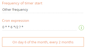 Fig. 27 Timer element that runs on day 6 of the month every 2 months