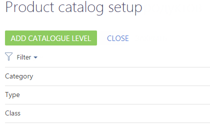 Fig. 2 The setup page for the product catalog