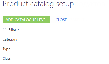 Fig. 2 The setup page for the product catalog