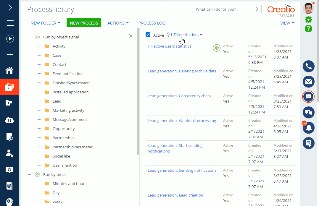 Fig. 1 Setting up the permissions to run a process