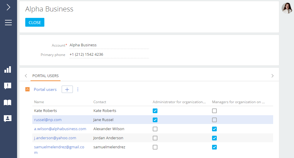 Fig. 4 The portal user roles