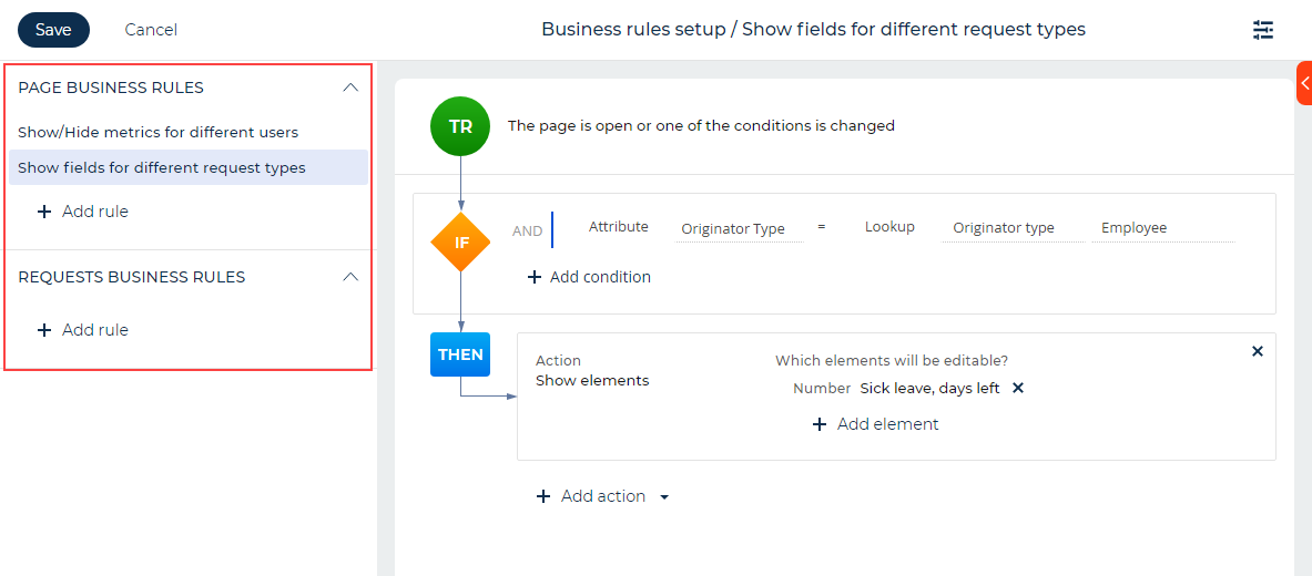 Fig. 2 List of business rules