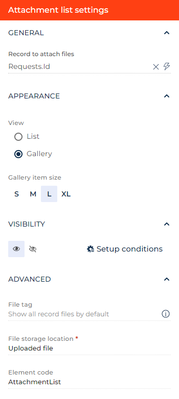 Fig. 1 Set up an attachment list