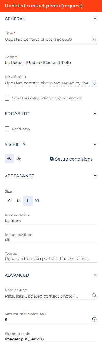 Fig. 1 Set up an Image field