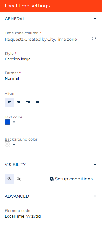 Fig. 1 Set up a Local time component