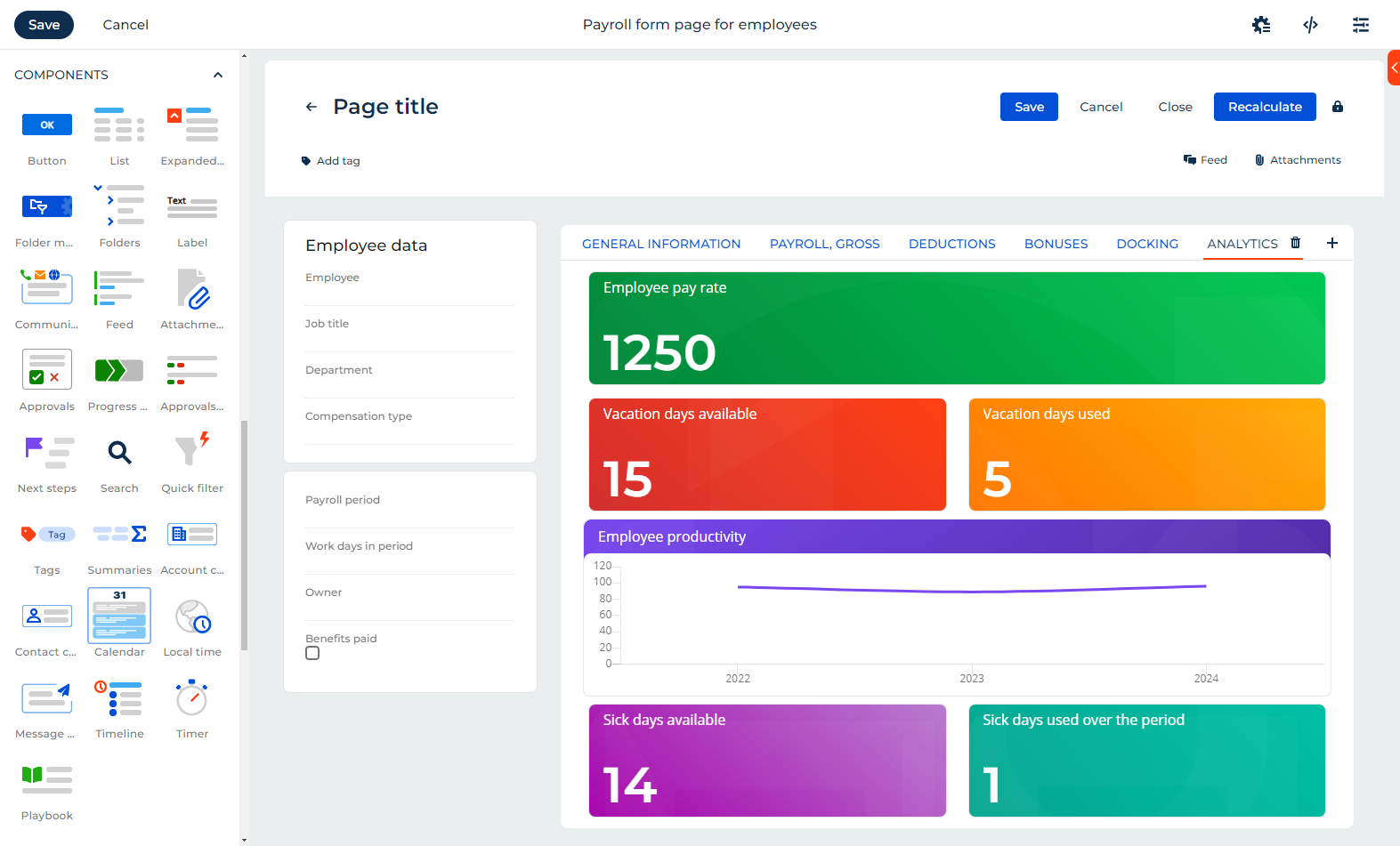 Fig. 4 Add dashboards and a button