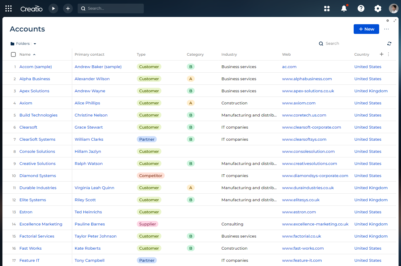 Fig. 3 Color coded lookup values in a Freedom UI list