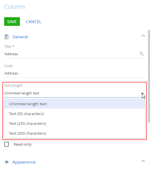 Fig. 9 Specify the text length