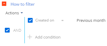 Fig. 15 Setting up metric's How to filter field group