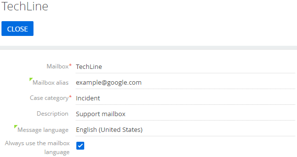 Fig. 1 Set up the support mailbox language