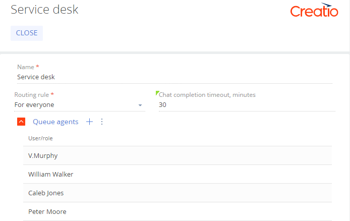 Fig. 2 Set up a chat queue