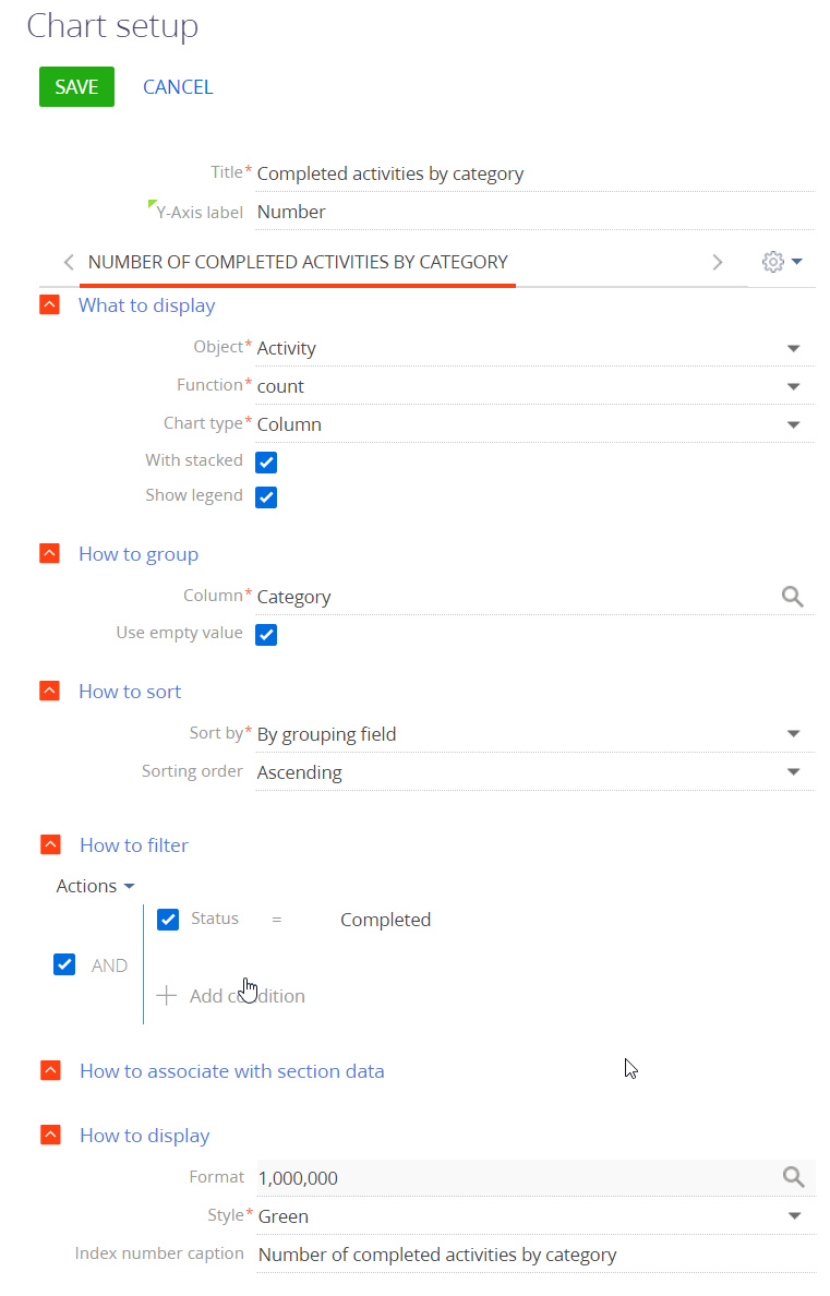 Fig. 2 Chart setup page