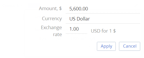 Fig. 2 Additional currency field edit window