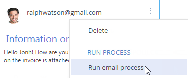 Fig. 8 Run a process by email