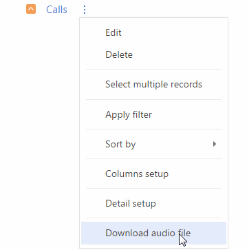 Fig. 22 Download the call record file