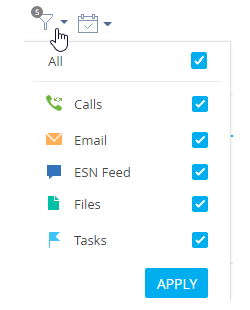 Fig. 2 Applying filter by timeline record type