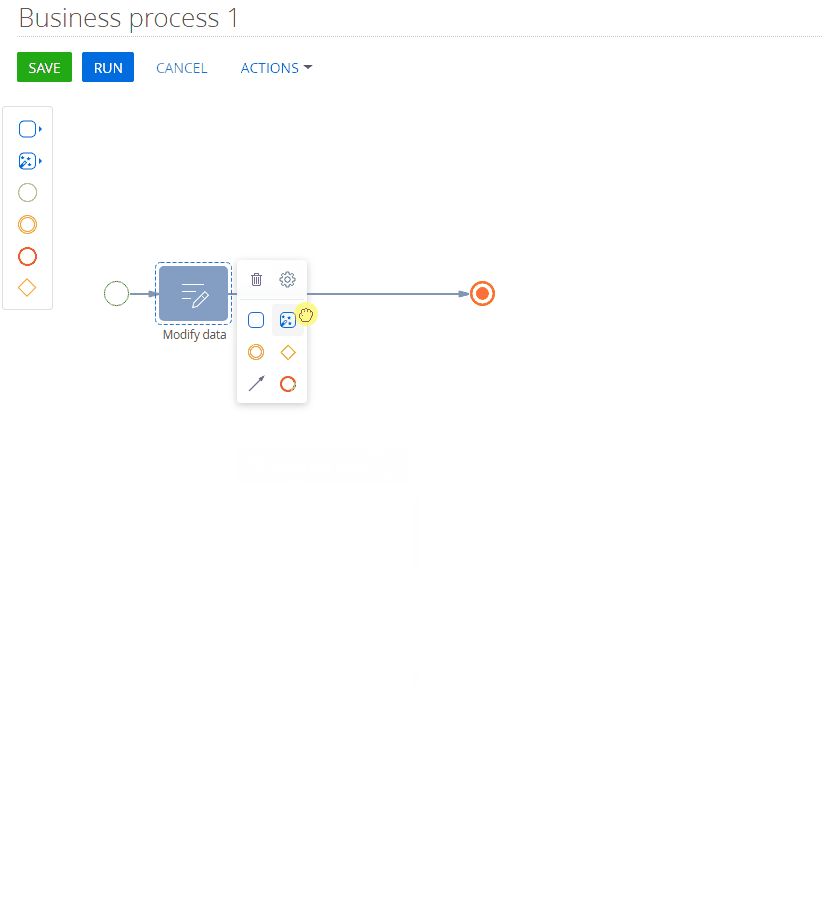 Fig. 8 Adding elements and changing their types