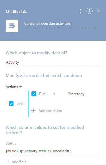 Fig. 23 Modifying all records that match a filter