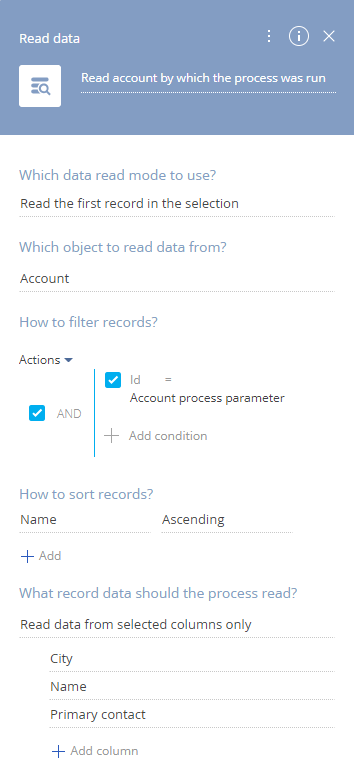 Fig. 10 Mapping a Read data element to a process parameter