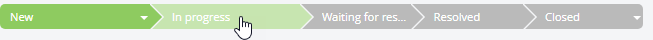 Fig. 3 Change the case status to Waiting for response