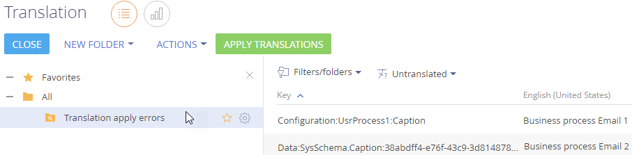 Fig. 2 Folder with translation apply errors