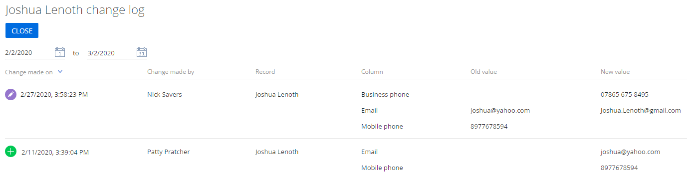 Fig. 3 Record logs