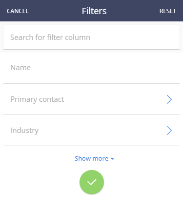 Fig. 6 The filter page