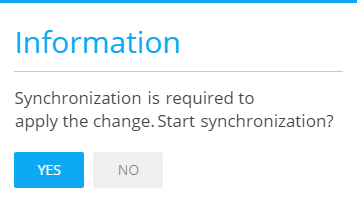 Fig. 3 Synchronizing the mobile application after switching to a new workplace