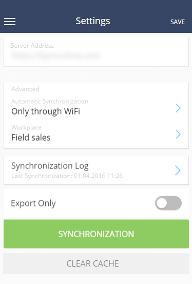 Fig. 4 Clearing mobile application cache