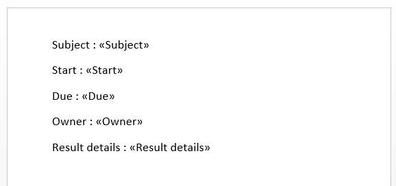 Fig. 3 Report template that contains a field group