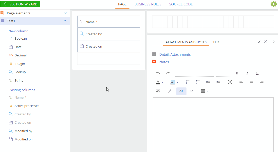 Fig. 5 Deleting a field from the record page