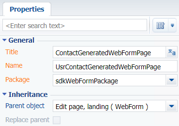 Fig. 3. Setting up the mini-page view model schema