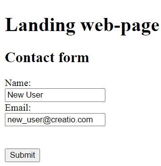 Fig. 9. Landing page