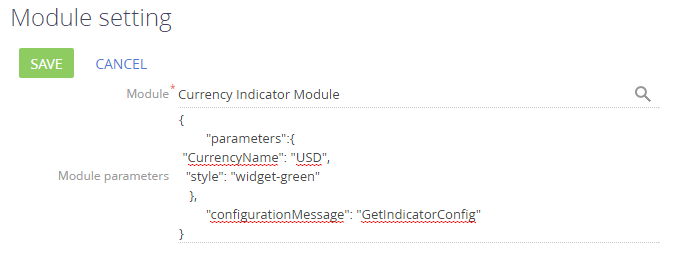 Fig. 4. Configuration of the added widget module