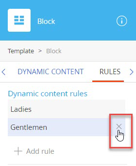 Fig. 5 Deleting a dynamic rule