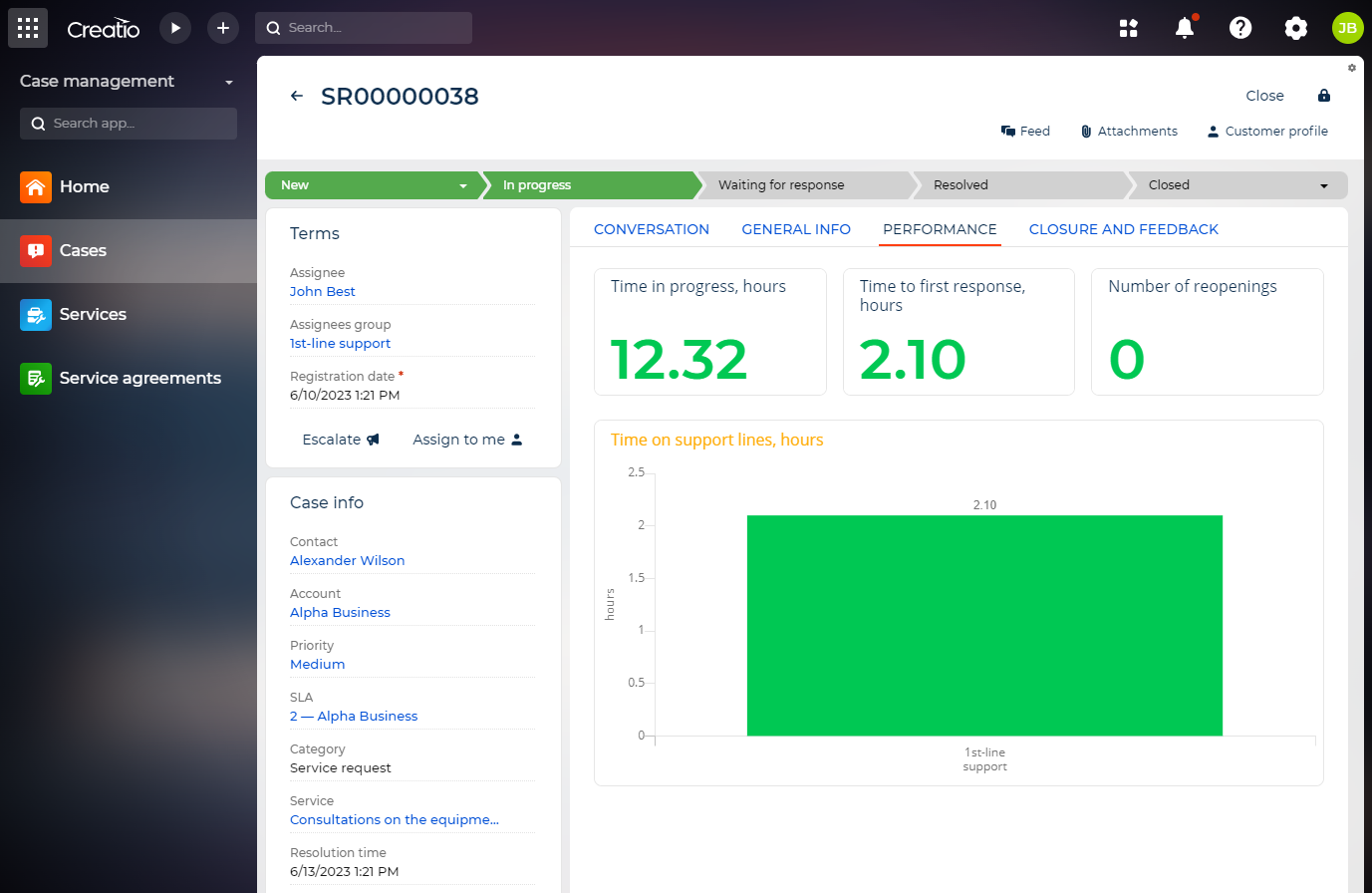 Fig. 1 Case Management app